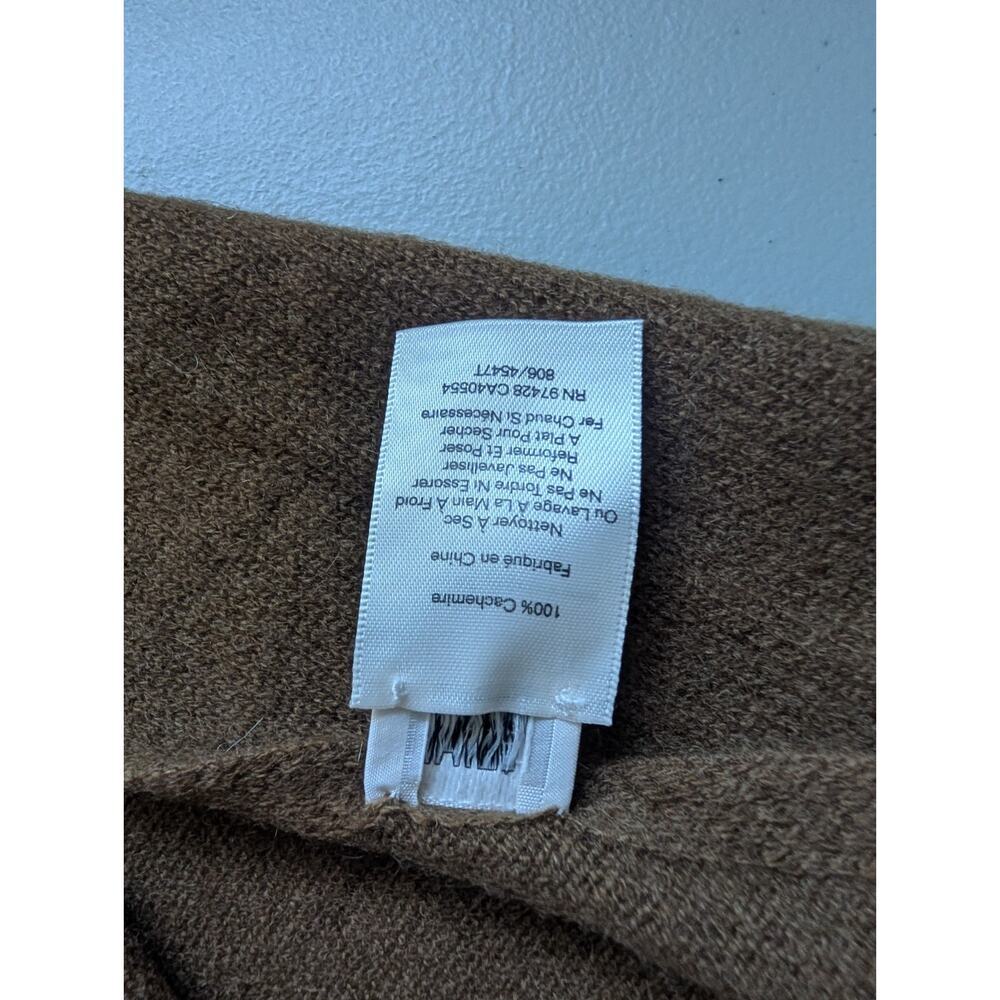 NWOT White + Warren 100% Cashmere Travel Wrap 81'' X 36'' Cedar Brown #9C601 - Picture 7 of 7